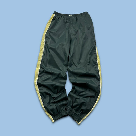 VINTAGE 90s NIKE BAGGY SHELL TRACKSUIT BOTTOMS GREEN