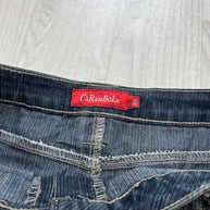 VINTAGE Y2K LOW RISE UTILITY DENIM MINI SKIRT BLUE WASH