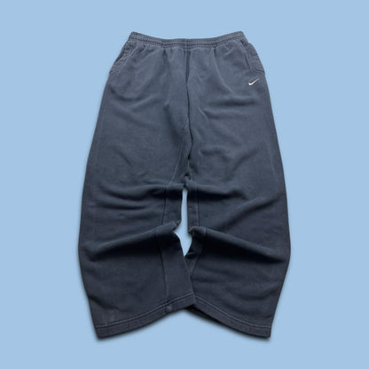 VINTAGE Y2K NIKE BAGGY WIDE LEG COTTON SWEATPANTS NAVY