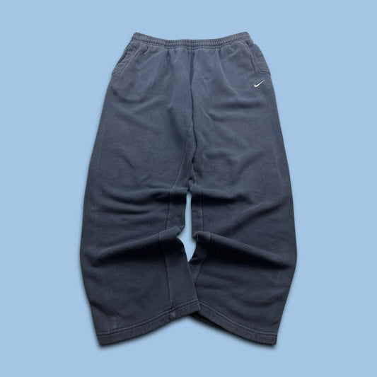 VINTAGE Y2K NIKE BAGGY WIDE LEG COTTON SWEATPANTS NAVY