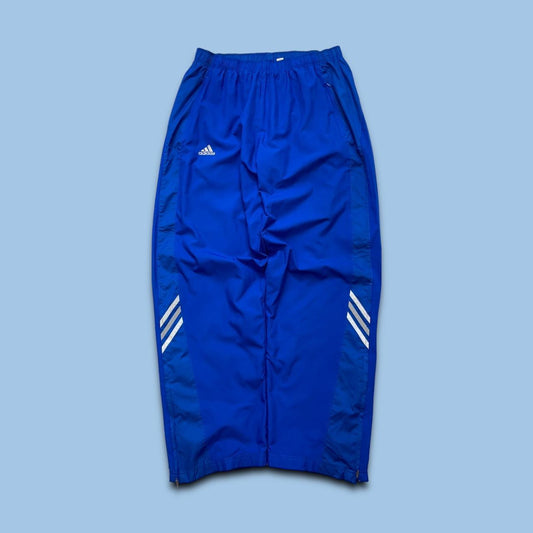 VINTAGE 00s ADIDAS BAGGY TRACKSUIT BOTTOMS BLUE (L)