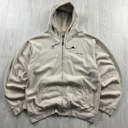 VINTAGE Y2K TEDDY SMITH SPELL OUT HOODIE CREAM