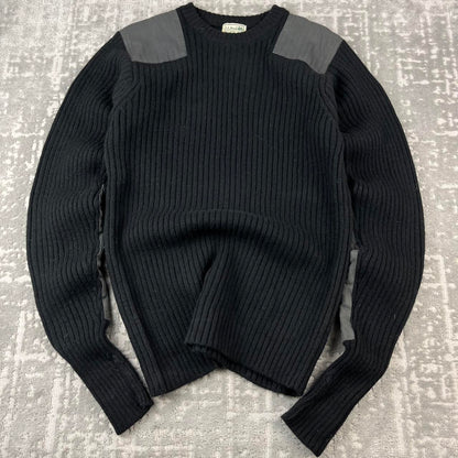 VINTAGE Y2K L L BEAN WOOL KNITTED JUMPER BLACK