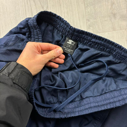 VINTAGE Y2K STARTER BAGGY TRACKSUIT BOTTOMS NAVY