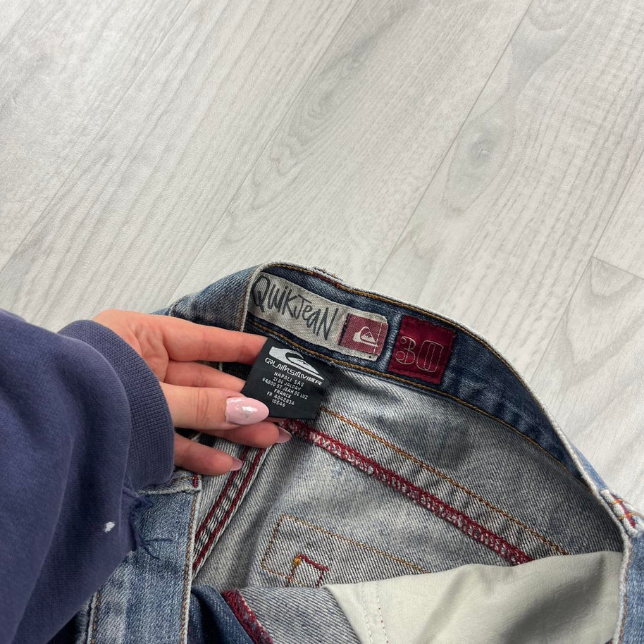 VINTAGE Y2K QUIKSILVER STRAIGHT LEG JEANS BLUE