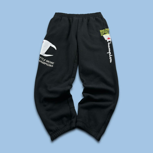 VINTAGE Y2K CHAMPION BAGGY COTTON SWEATPANTS BLACK