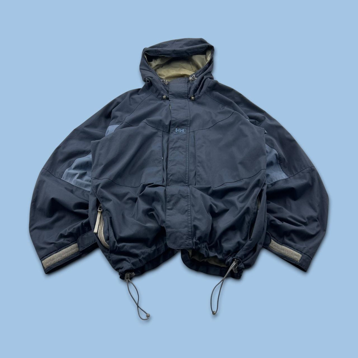 VINTAGE Y2K HELLY HANSEN TECHNICAL UTILITY SKI JACKET NAVY BLUE