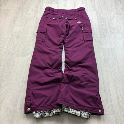 VINTAGE Y2K ROXY LOW RISE SKI PANTS SALOPETTES PURPLE