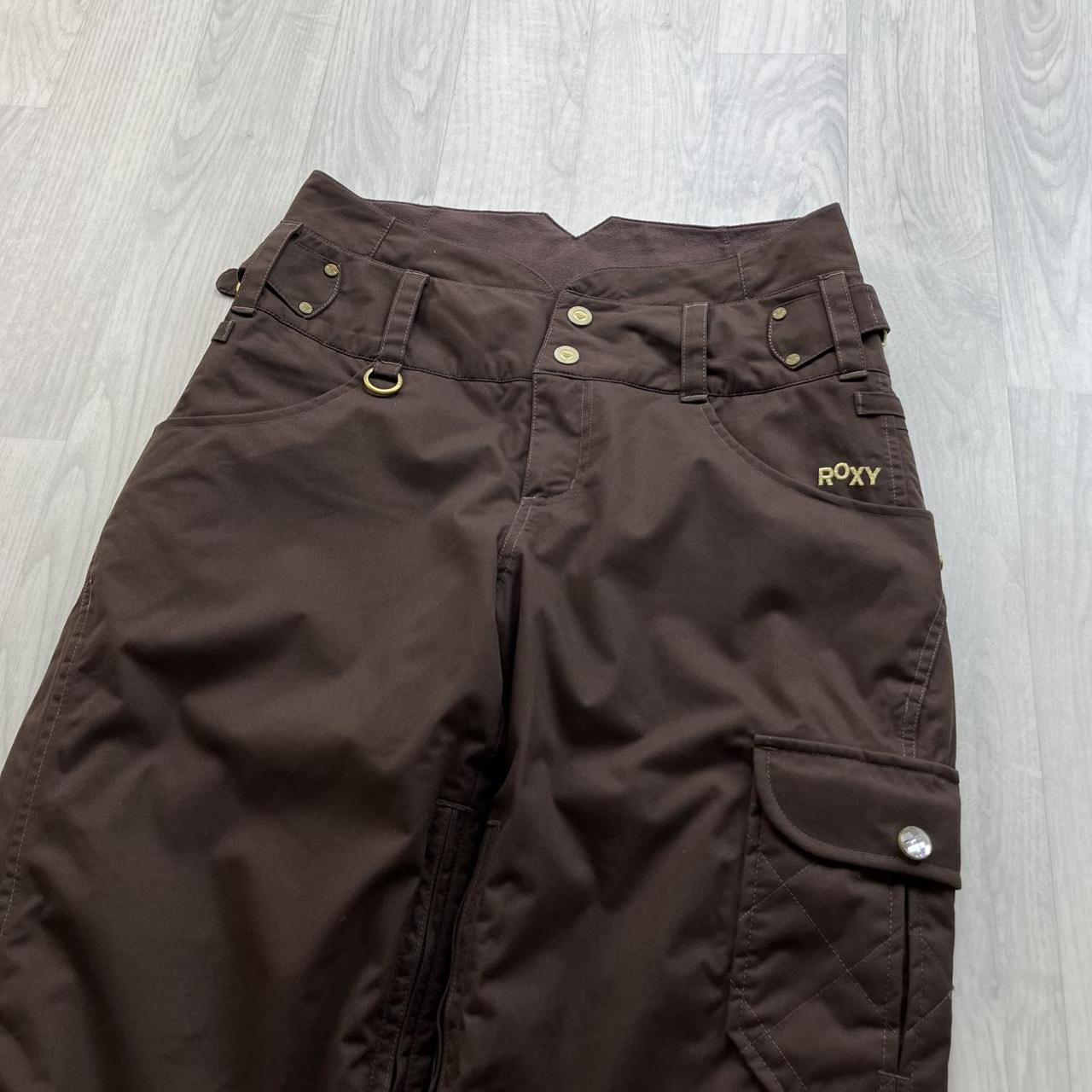 VINTAGE Y2K ROXY BAGGY SKI PANTS SALOPETTES BROWN
