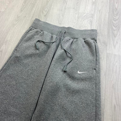 NIKE BAGGY WIDE LEG COTTON SPORTY SWEATPANTS GREY