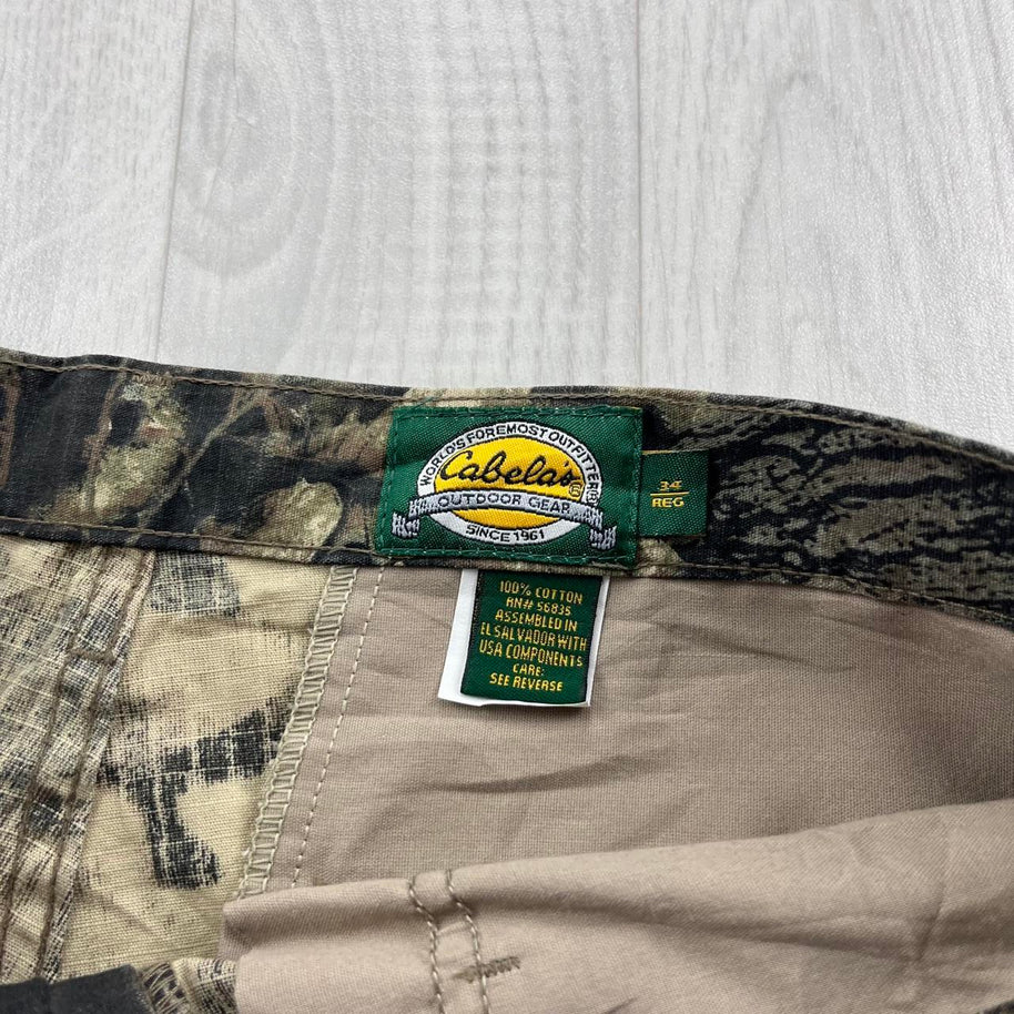 VINTAGE CABELAS REALTREE BAGGY CAMO ZIP OFF CARGO PANTS