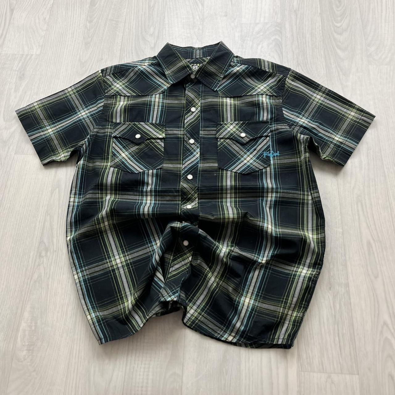 VINTAGE Y2K RIPCURL CHECKERED SHORT SLEEVE SHIRT