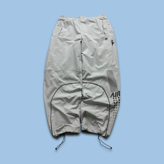 VINTAGE Y2K NIKE AIR TECHNICAL BAGGY TRACKSUIT BOTTOMS GREY