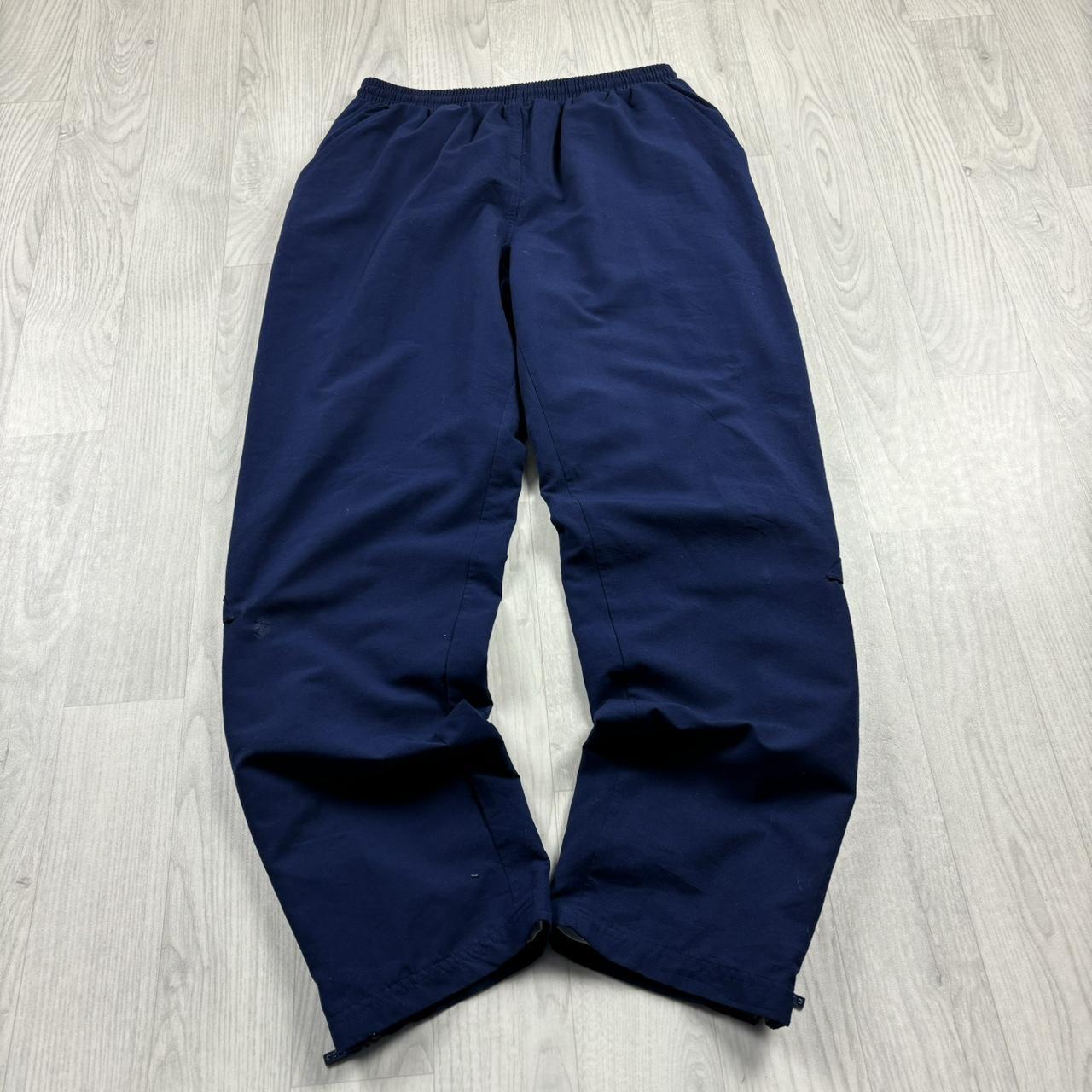VINTAGE Y2K ADIDAS BAGGY TRACKSUIT BOTTOMS NAVY