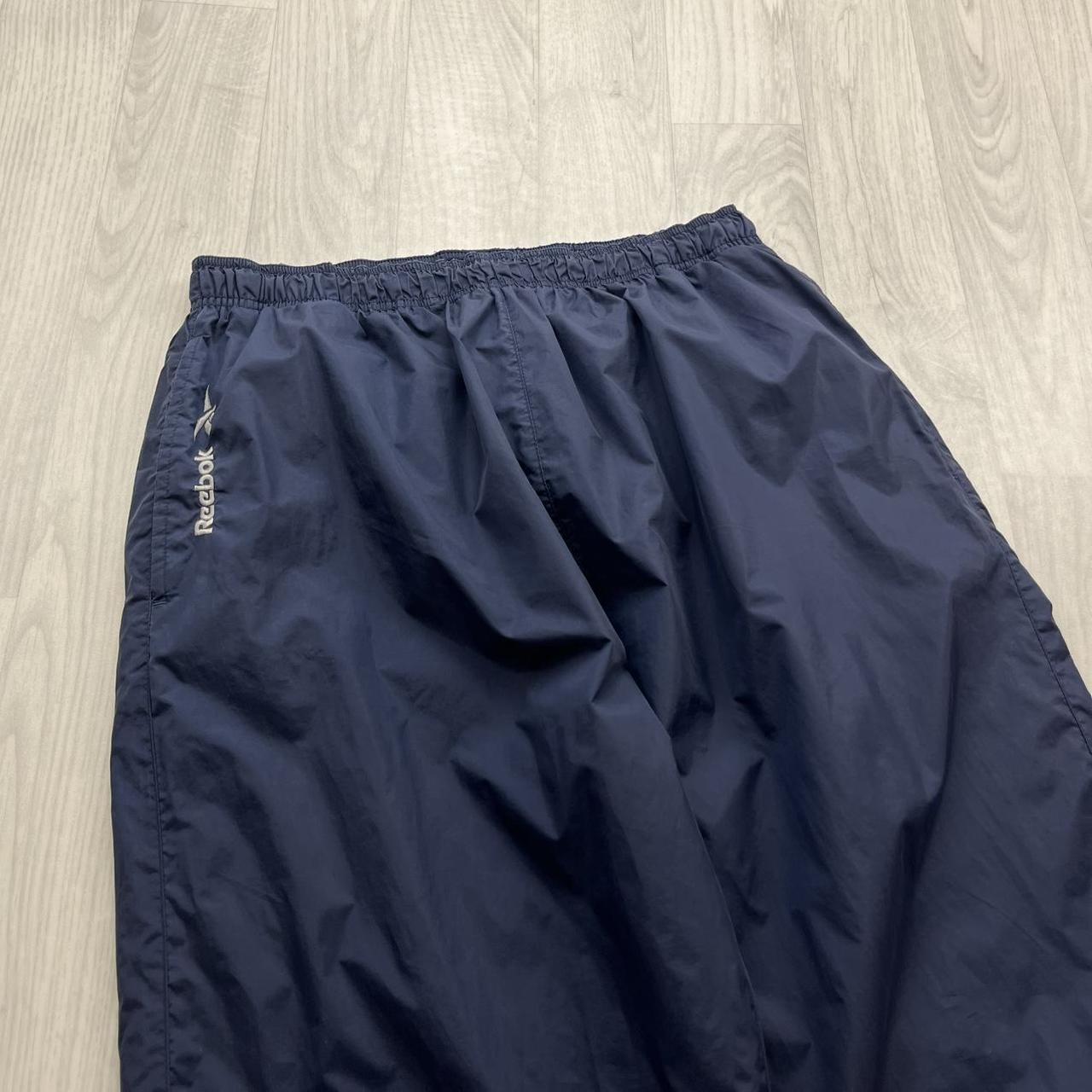 VINTAGE Y2K REEBOK BAGGY TRACKSUIT BOTTOMS NAVY