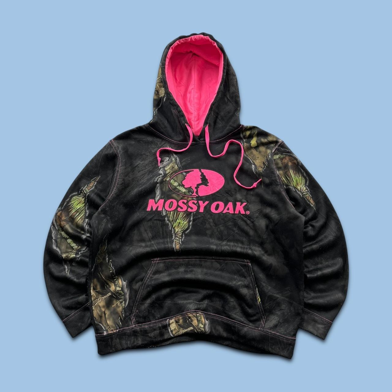 VINTAGE MOSSY OAK REALTREE HOODIE CAMO BLACK PINK