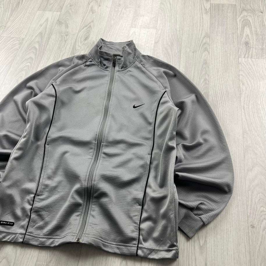 VINTAGE Y2K NIKE ACTIVE TRACK JACKET GREY