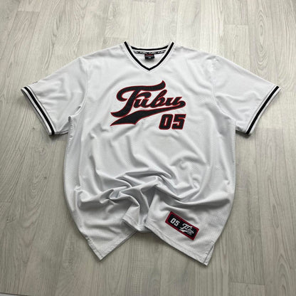 VINTAGE Y2K FUBU JERSEY T SHIRT WHITE