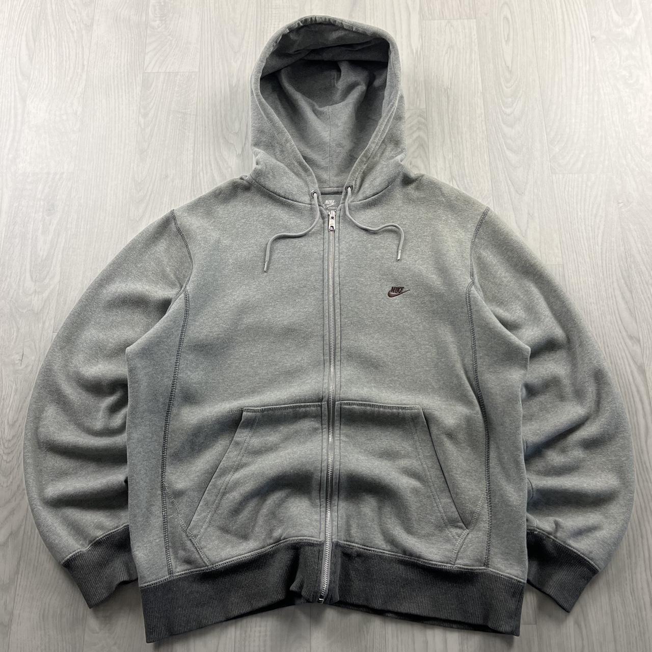 VINTAGE Y2K NIKE ZIP HOODIE GREY