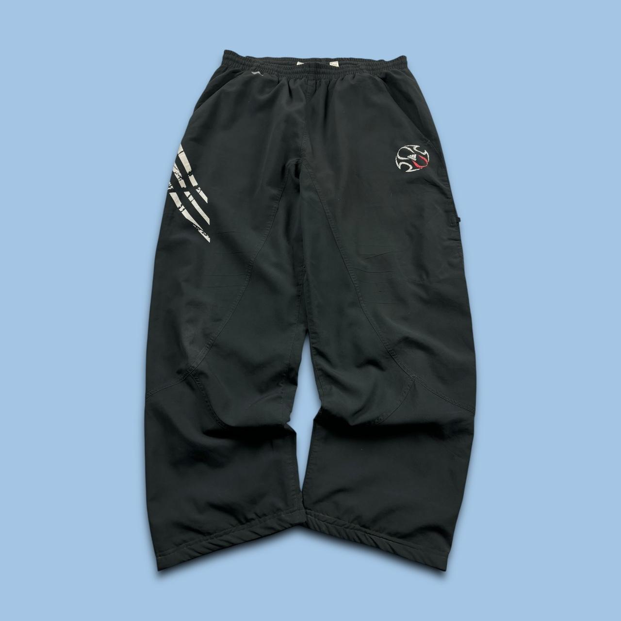 VINTAGE Y2K ADIDAS BAGGY TRACKSUIT BOTTOMS BLACK