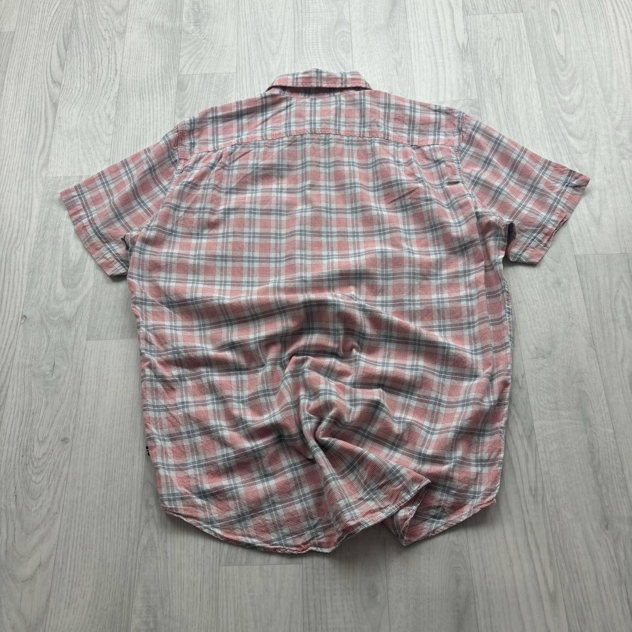 VINTAGE Y2K NAUTICA SHORT SLEEVE PLAID SHIRT PINK