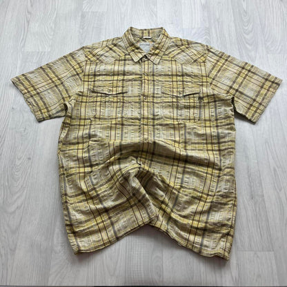 VINTAGE Y2K TIMBERLAND PLAID SHORT SLEEVE BUTTON UP SHIRT