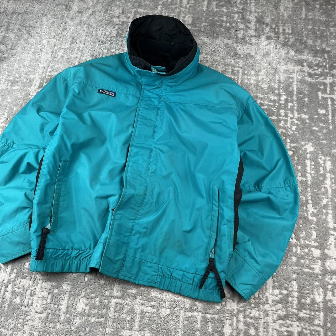 VINTAGE 00s COLUMBIA UTILITY BOMBER JACKET TURQUOISE