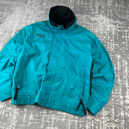VINTAGE 00s COLUMBIA UTILITY BOMBER JACKET TURQUOISE