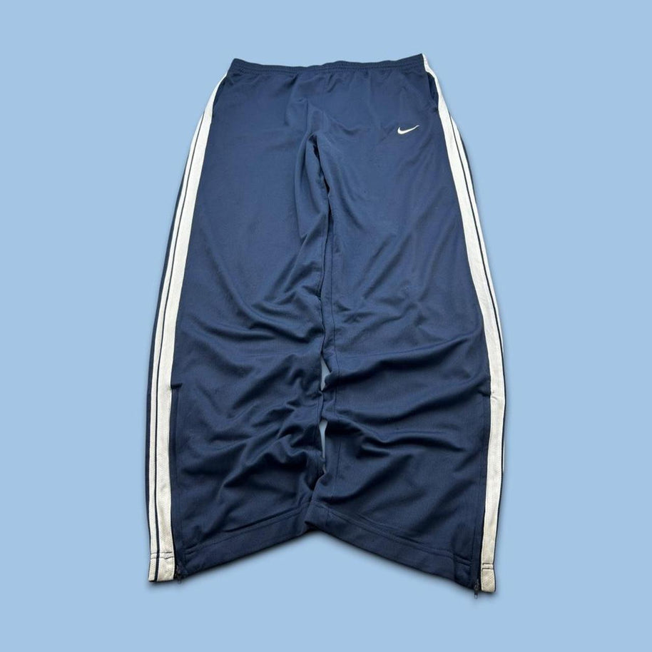 VINTAGE Y2K NIKE BASKETBALL BAGGY TRACKSUIT BOTTOMS NAVY