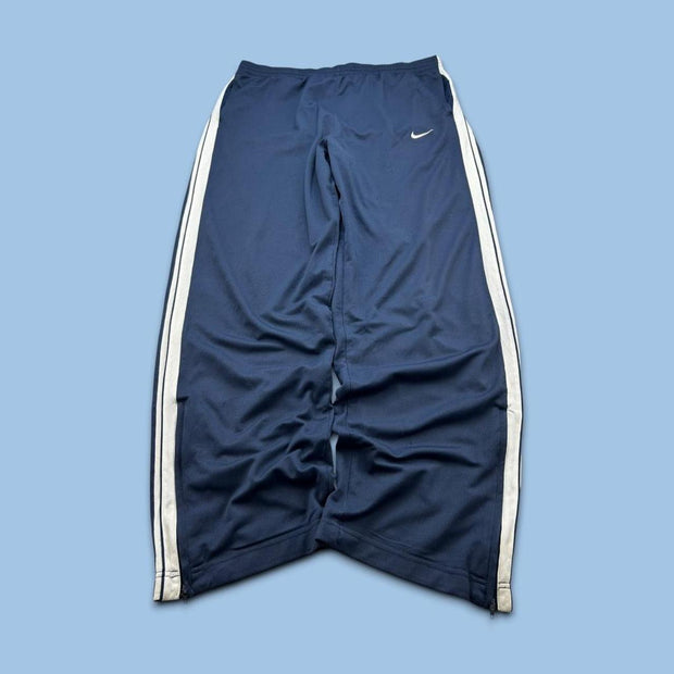 VINTAGE Y2K NIKE BASKETBALL BAGGY TRACKSUIT BOTTOMS NAVY
