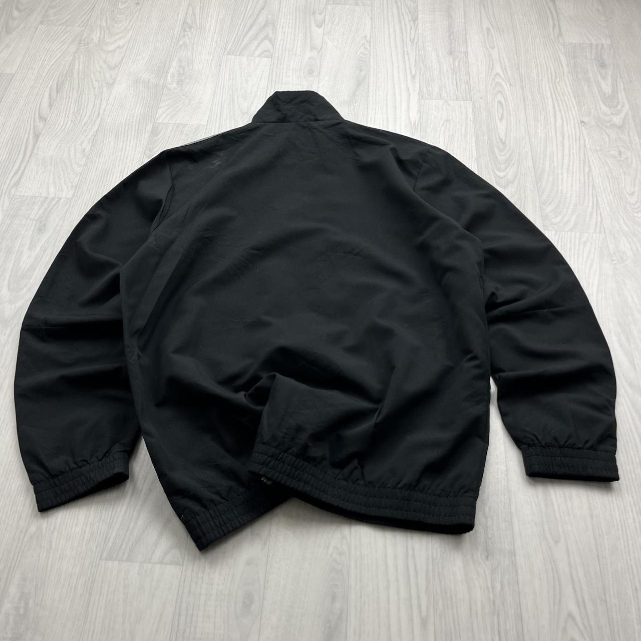 ADIDAS ZIP UP WINDBREAKER TRACKSUIT JACKET BLACK