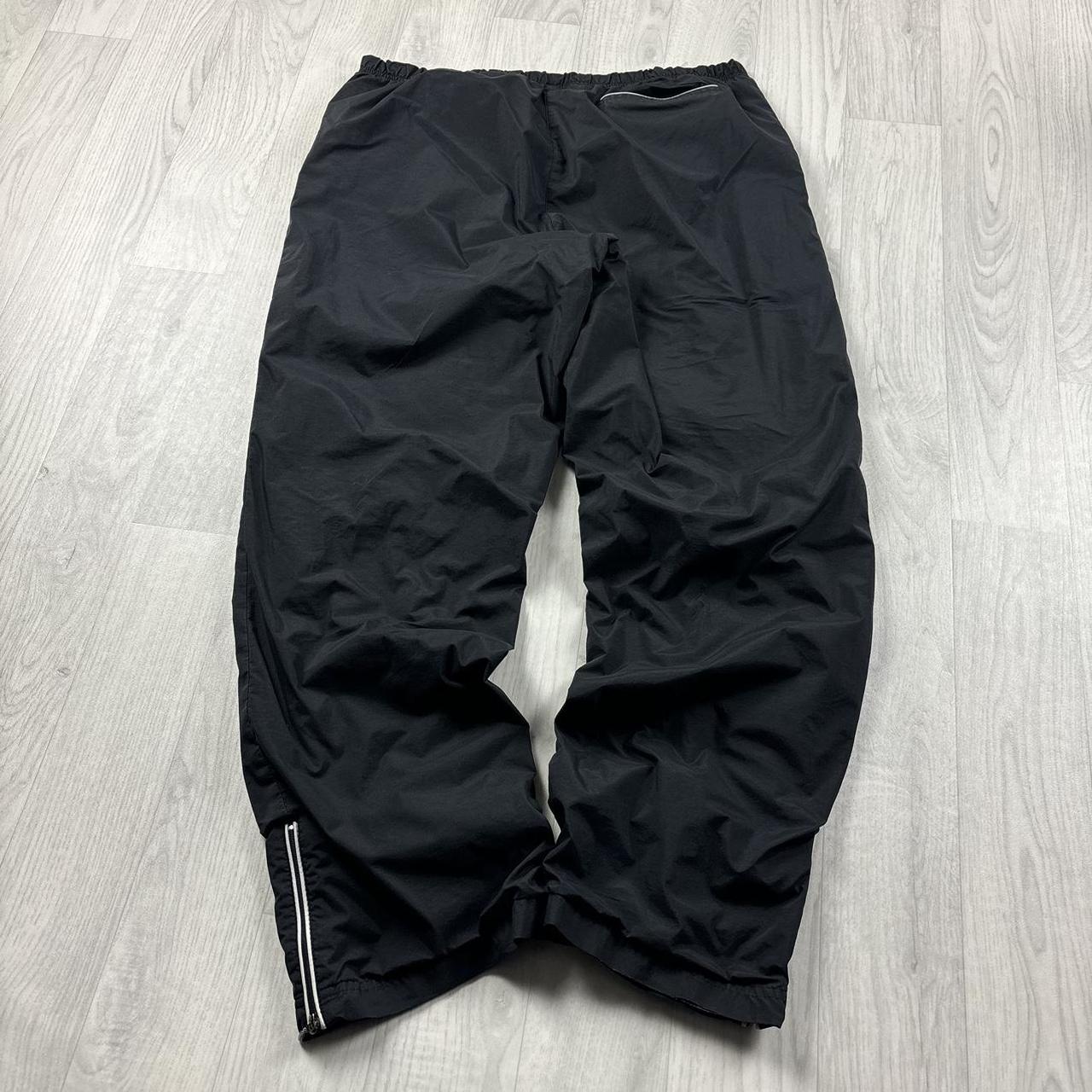 VINTAGE Y2K ADIDAS BAGGY LOW RISE TRACKSUIT BOTTOMS BLACK