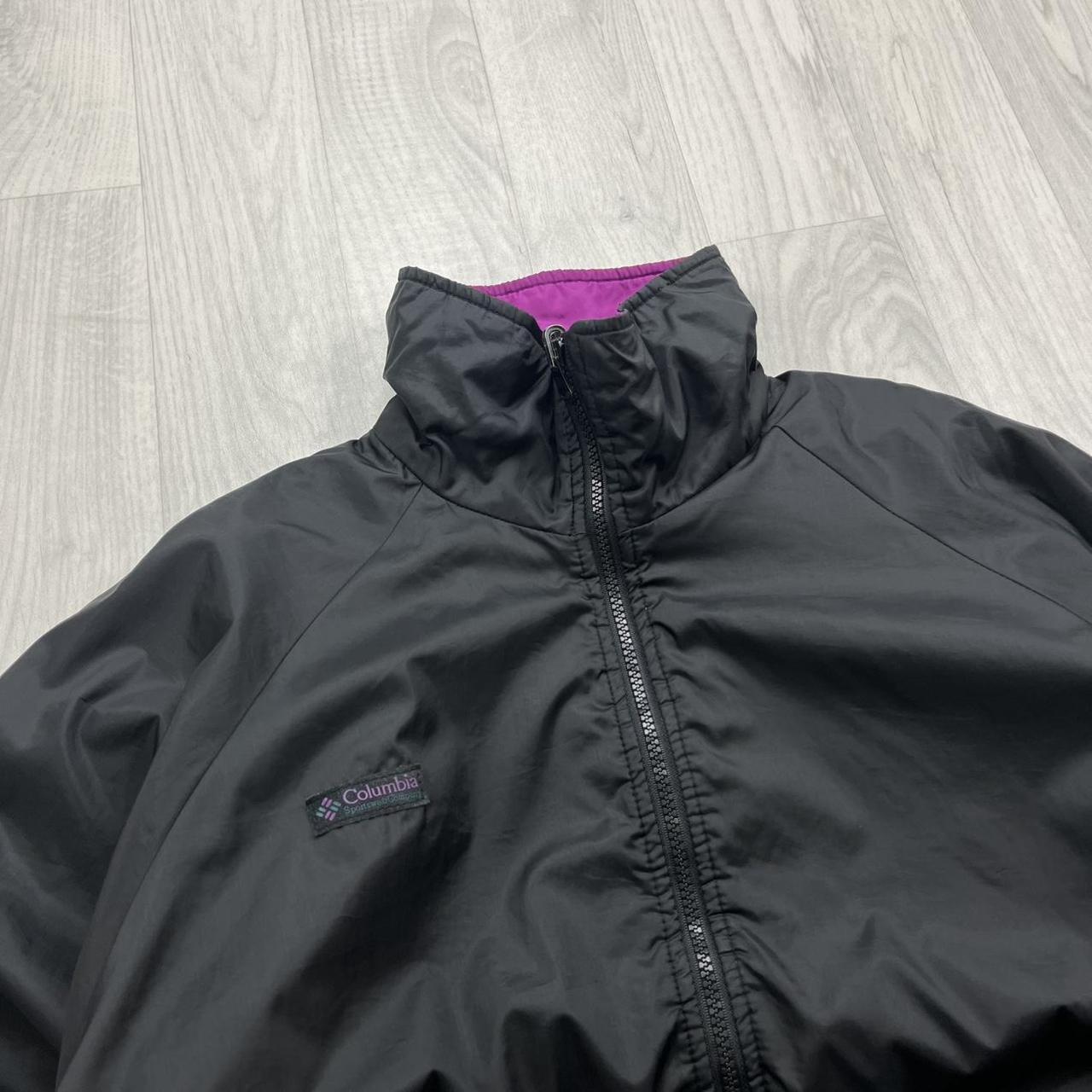 VINTAGE 00s COLUMBIA REVERSIBLE BOMBER JACKET BLACK PINK