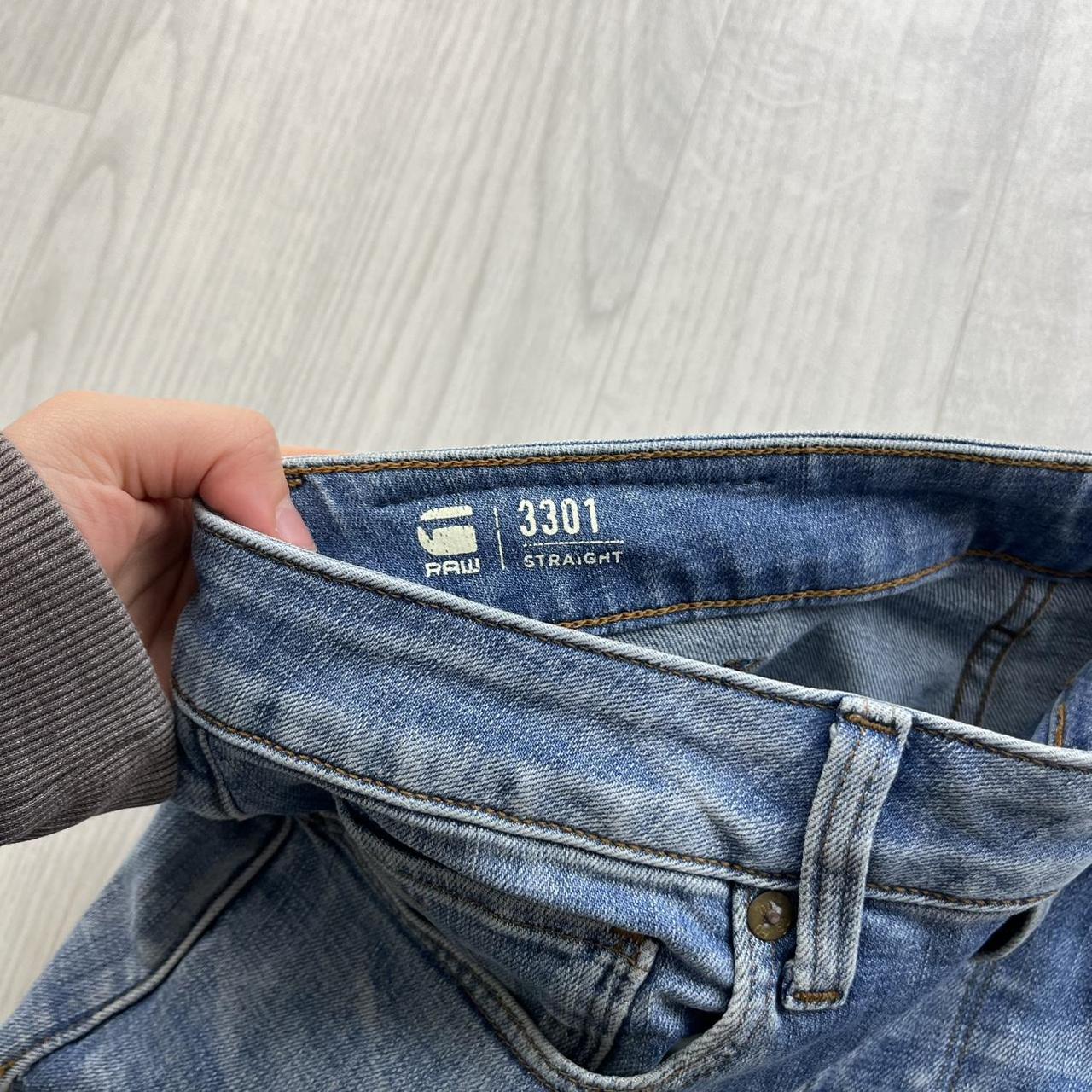 VINTAGE G STAR 3301 STRAIGHT LEG JEANS BLUE