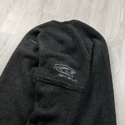 VINTAGE Y2K O’NEILL CHUNKY KNITTED JUMPER GREY