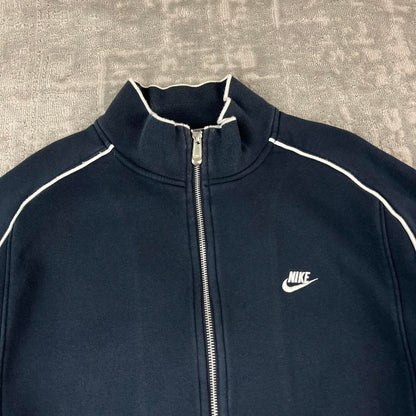 VINTAGE Y2K NIKE ZIP UP SWEATSHIRT SPORTY TOP NAVY