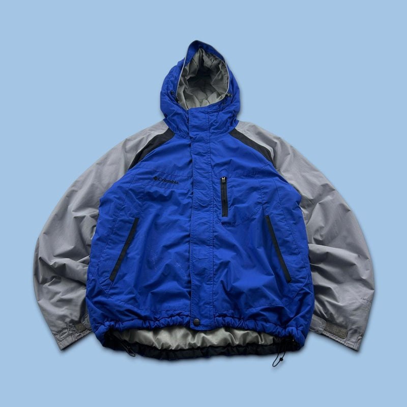 VINTAGE Y2K COLUMBIA TECHNICAL UTILITY SKI JACKET BLUE / GREY
