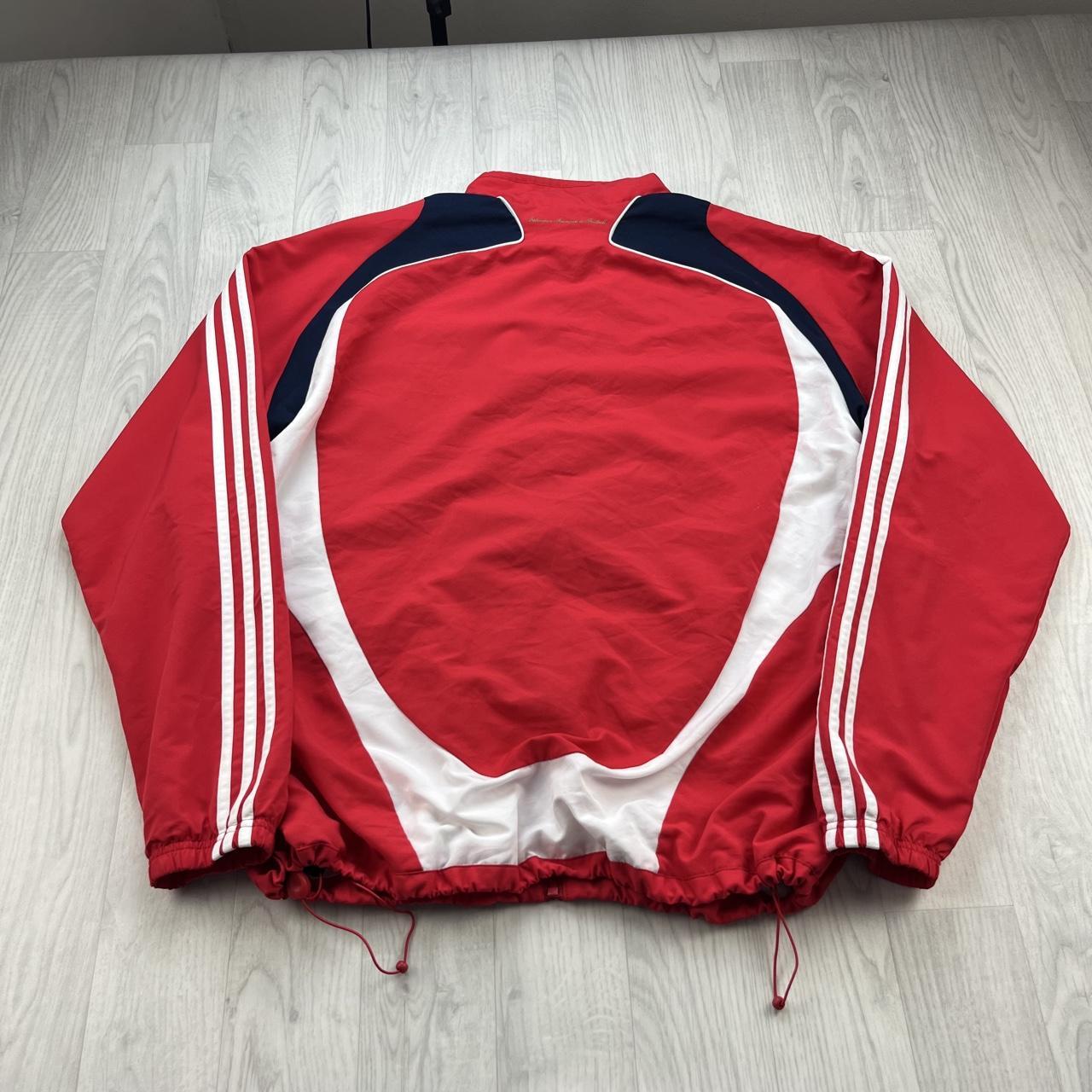VINTAGE Y2K ADIDAS FRANCE FOOTBALL WINDBREAKER JACKET RED