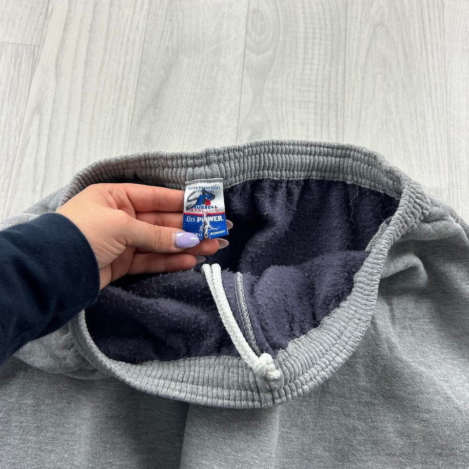 VINTAGE Y2K RUSSELL ATHLETIC BLANK BAGGY COTTON SWEATPANTS GREY