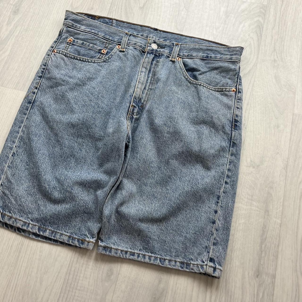 VINTAGE 00s LEVIS 505 BAGGY JORTS BLUE