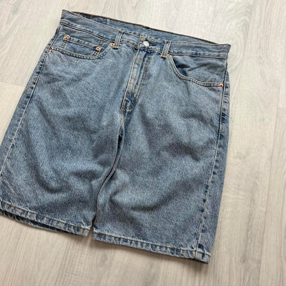 VINTAGE 00s LEVIS 505 BAGGY JORTS BLUE