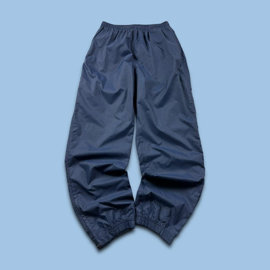 VINTAGE 90s NIKE BAGGY SHELL TRACKSUIT BOTTOMS BLUE