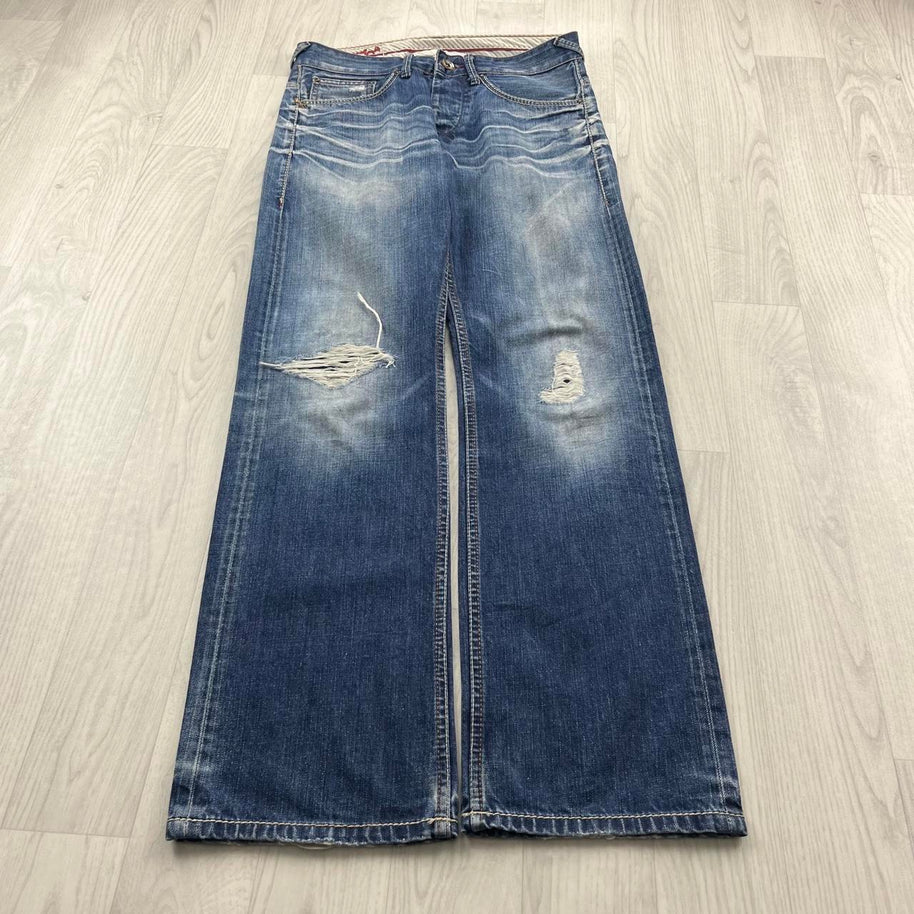 VINTAGE Y2K PEPE JEANS STRAIGHT LEG JEANS BLUE