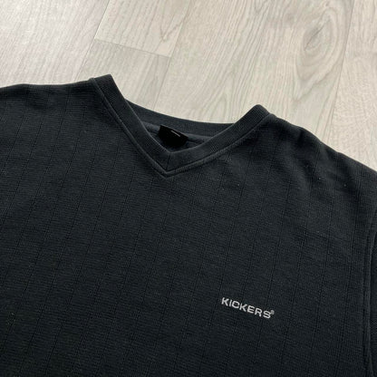 VINTAGE Y2K KICKERS KNITTED JUMPER BLACK