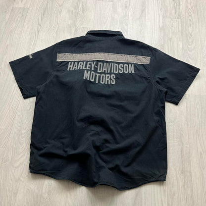 VINTAGE Y2K HARLEY DAVIDSON SHORT SLEEVE SHIRT BLACK