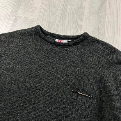 VINTAGE Y2K O’NEILL CHUNKY KNITTED JUMPER GREY