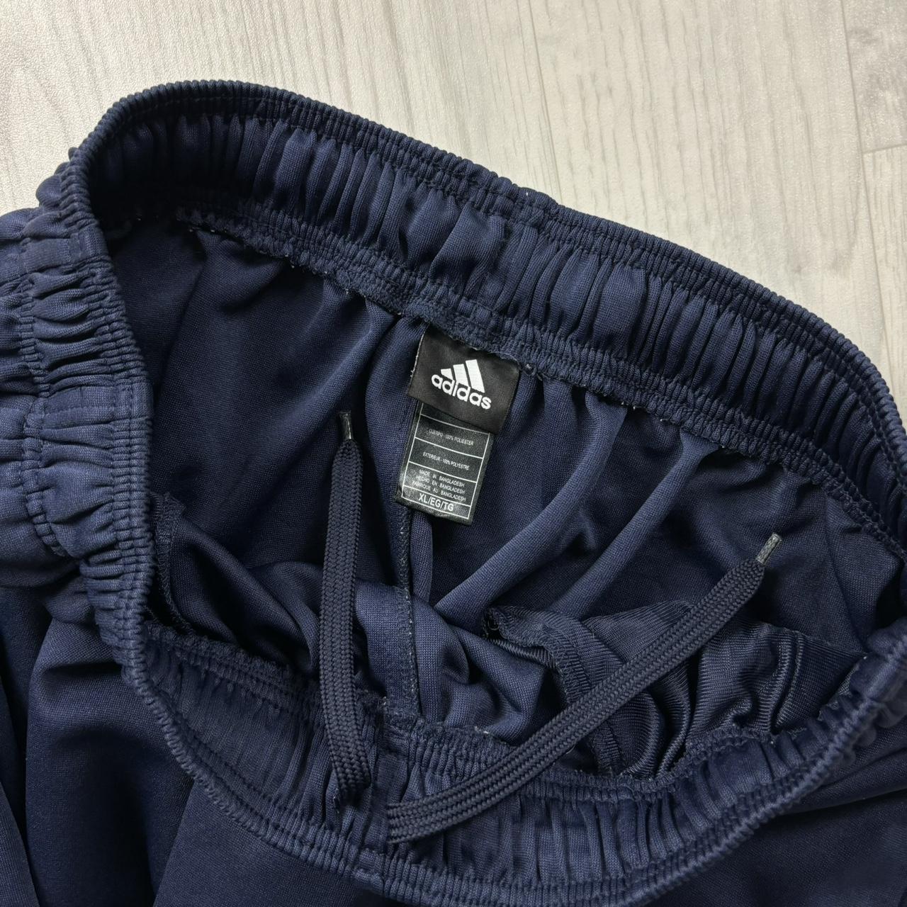 VINTAGE Y2K ADIDAS WIDE LEG TRACKSUIT BOTTOMS NAVY