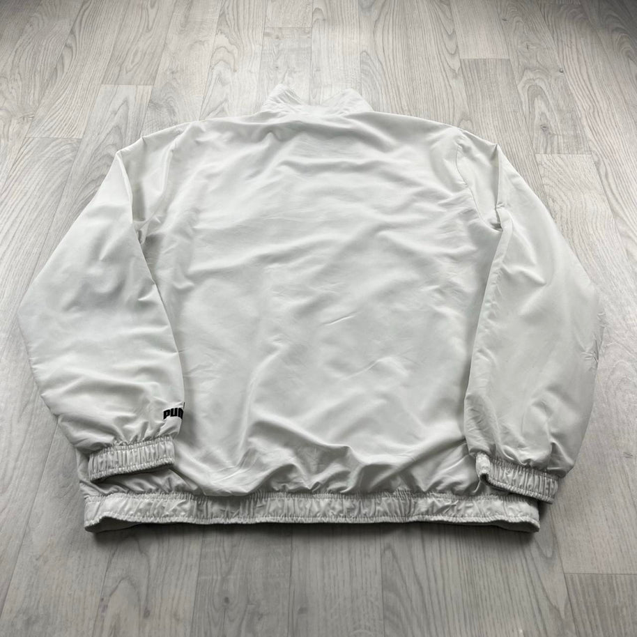 VINTAGE Y2K PUMA ZIP UP TRACK JACKET WHITE