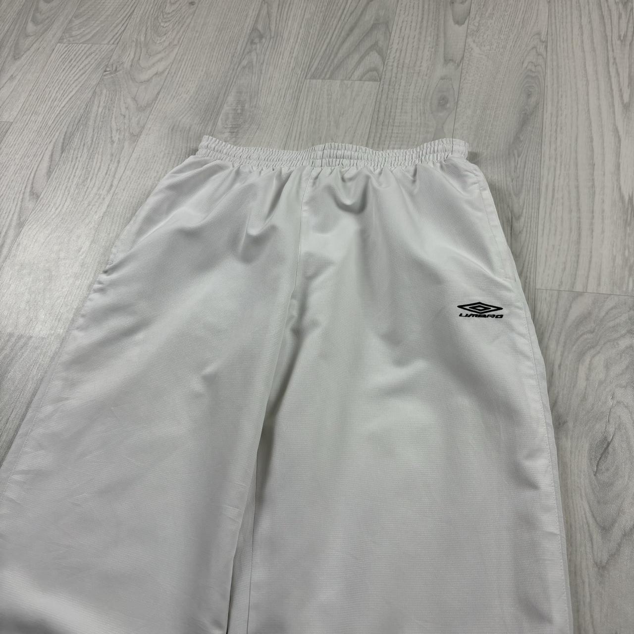 VINTAGE Y2K UMBRO BAGGY TRACKSUIT BOTTOMS WHITE