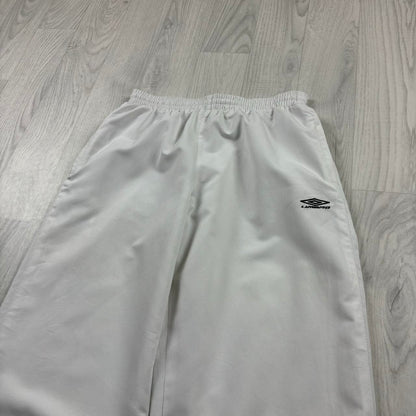 VINTAGE Y2K UMBRO BAGGY TRACKSUIT BOTTOMS WHITE